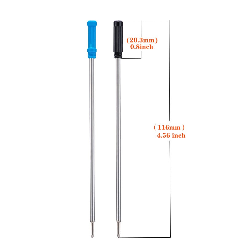 Wikult 20 Pieces Wikult Black Ballpoint Refill Compatible with Cross Pen, 1.0mm Medium Point, Smooth Writing German Ink Replaceable Refills for Your Pen - Image 2